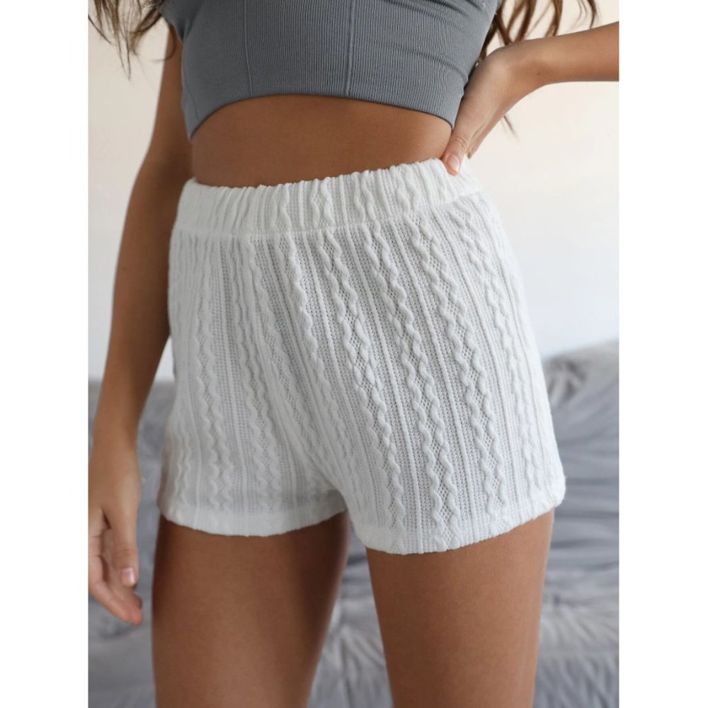 Cable Knit Lounge Shorts - Picture 8 of 10